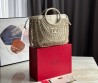 Женская кожаная сумка с плетением Valentino белая 38х34 2025