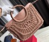 Женская кожаная сумка с плетением Valentino розовая 38х34 2025