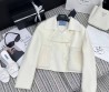 Женский кашемировый жакет Prada белый 2025