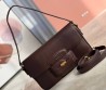 Женская кожаная сумка Miu Miu коричневая 25х15 2025
