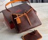 Женская кожаная сумка Etro коричневая 30х25 2025