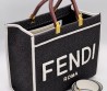 Женская текстильная сумка Fendi черная 36х30х8 2025