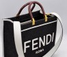 Женская текстильная сумка Fendi черная 36х30х8 2025
