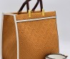 Женская текстильная сумка Fendi коричневая 36х30х8 2025