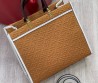 Женская текстильная сумка Fendi коричневая 36х30х8 2025