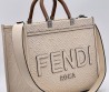 Женская текстильная сумка Fendi молочная 36х30х8 2025
