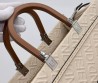 Женская текстильная сумка Fendi молочная 36х30х8 2025