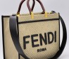 Женская текстильная сумка Fendi бежевая 36х30х8 2025
