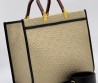 Женская текстильная сумка Fendi бежевая 36х30х8 2025