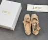 Женские текстильные балетки Christian Dior бежевые с ремешком 2025