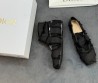 Женские текстильные балетки Christian Dior черные с ремешком 2025