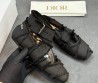 Женские текстильные балетки Christian Dior черные с ремешком 2025
