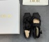 Женские текстильные балетки Christian Dior черные с ремешком 2025