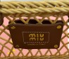Женская комбинированная сумка Miu Miu бежевая с коричневым 20х15 2025