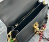 Женская кожаная сумка Prada черная 24х20х8 2025