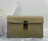Женская кожаная сумка Prada серая 24х20х8 2025
