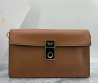 Женская кожаная сумка Prada коричневая 24х20х8 2025