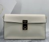 Женская кожаная сумка Prada белая 24х20х8 2025