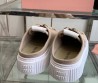 Женские текстильные кеды Miu Miu бежевые без пятки 2025