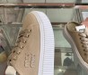 Женские текстильные кеды Miu Miu бежевые без пятки 2025