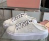 Женские текстильные кеды Miu Miu белые без пятки 2025