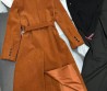 Женское вельветовое пальто Miu Miu коричневое 2025