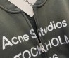 Женская толстовка на молнии Acne Studios серая 2025