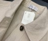 Женская льняная рубашка Brunello Cucinelli бежевая с кулиской 2025