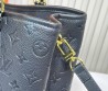 Женская кожаная сумка Louis Vuitton черная 36х26х12 2025