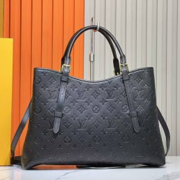 Женская кожаная сумка Louis Vuitton черная 36х26х12 2025