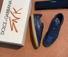 Мужские кожаные кеды Dolce & Gabbana синие 2025