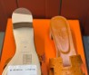Женские кожаные сабо Hermes Oasis коричневые каблук 4,5 см 2025