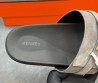 Мужские замшевые шлепанцы Hermes серые 2025