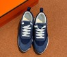 Женские комбинированные кроссовки Hermes синие 2025