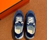 Женские комбинированные кроссовки Hermes синие 2025