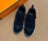 Женские комбинированные кроссовки Hermes черные с белой подошвой 2025