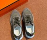 Женские комбинированные кроссовки Hermes серые 2025