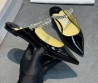 Женские кожаные босоножки Jimmy Choo черные лакированные с ремешком 2025