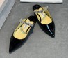 Женские кожаные босоножки Jimmy Choo черные лакированные с ремешком 2025