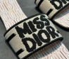 Женские текстильные шлепанцы Christian Dior бежевые с черным 2025
