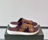 Мужские кожаные шлепанцы Berluti Shadow коричневые 2025