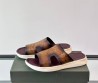 Мужские кожаные шлепанцы Berluti Shadow коричневые 2025