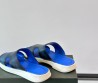 Мужские кожаные шлепанцы Berluti Shadow синие 2025