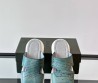 Мужские кожаные шлепанцы Berluti Shadow голубые 2025