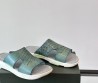 Мужские кожаные шлепанцы Berluti Shadow голубые 2025