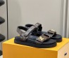 Женские кожаные сандалии Louis Vuitton Sunset коричневые 2025