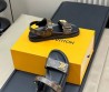Женские кожаные сандалии Louis Vuitton Sunset коричневые 2025