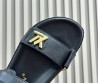 Женские кожаные сандалии Louis Vuitton Sunset черные 2025