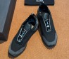 Мужские текстильные кроссовки Dunhill черные с замшевыми вставками 2025