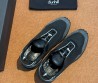 Мужские текстильные кроссовки Dunhill черные с замшевыми вставками 2025